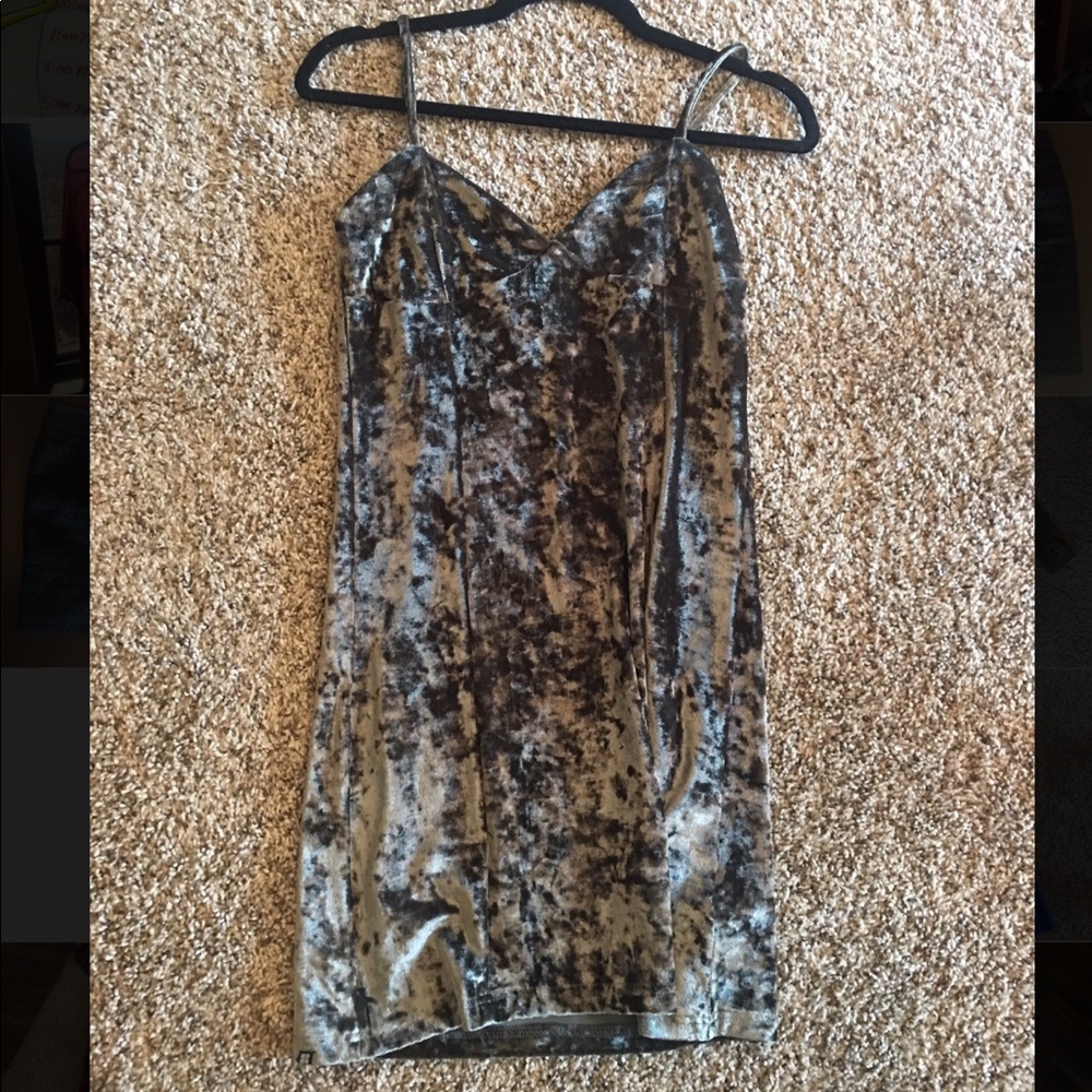 Velvet olive green dress